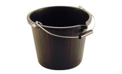 4 Gallon Black Plastic Bucket 