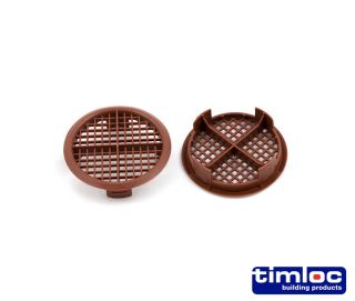 Soffit Ventilator Round Brown Push Fit 1142