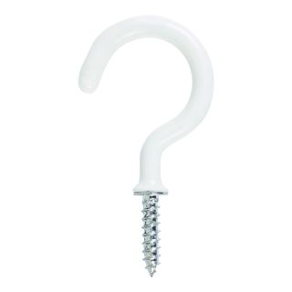 TIMCO 25mm White Round Cup Hooks