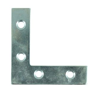 TIMCO Zinc Corner Plates 50 x 50 x 13mm - Pack of 4