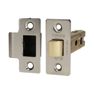 TIMCO 76mm Satin Nickel Tubular Latch - 57mm Backset