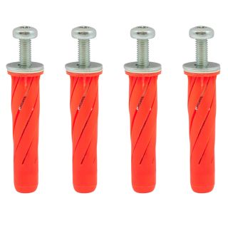 TIMCO Stella Fix M5 x 55mm TX Pan Anchors Red - Pack of 4