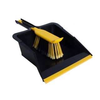 Bulldozer Heavy-Duty Dustpan & Brush Set