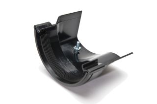 112mm Rainwater Gutter Adaptor to Ogee Right Hand Black BM-BR492