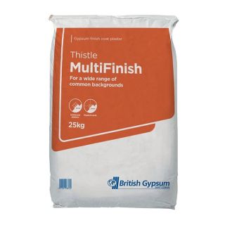 British Gypsum Thistle MultiFinish Plaster 25kg