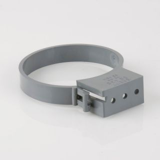 110mm Soil Single Fix Pipe and Socket Bracket Grey BS438