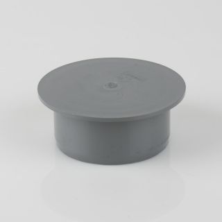 Soil Socket Plug Grey 110mm BS439