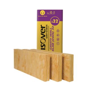 Isover Cavity Wall Slab CWS32 - 125mm (Pack 2.73m2)