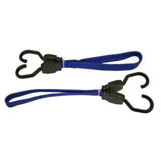 Faithfull Flat Bungee Cords 18in Blue - Pack of 2