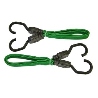 Faithfull Flat Bungee Cords 24in Green - Pack of 2