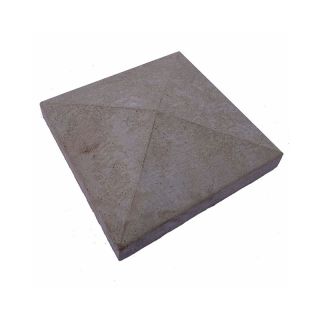 Four-Way Weathered Apex Concrete Pier Cap with Drip 300 x 300mm
