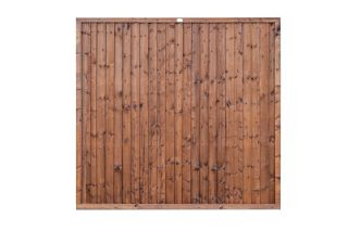 Grange Superior Featheredge Fence Panel Dark Brown 1.2m