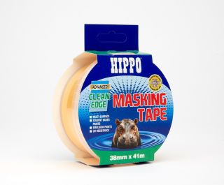 Hippo Clean-Edge Masking Tape 38mm x 41m yellow