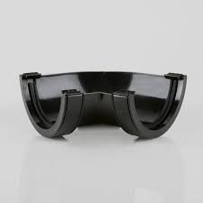 Half Round Rainwater Gutter 112mm 120deg Angle Black BM-BR48/120