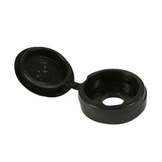 TIMCO 5-6mm Black Large Hinged Screw Caps