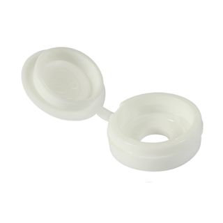 TIMCO 5-6mm White Large Hinged Screw Caps