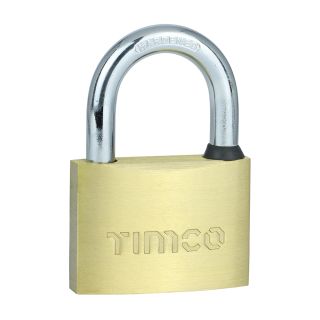 TIMCO 60mm Brass Padlock