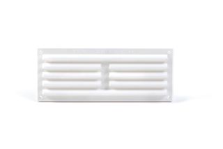 9x9 Plastic Internal Louvre Grille Vent White