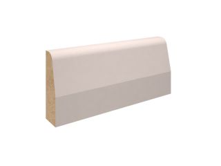 Primed MDF Chamfered Skirting board 18 x 144mm x 4.4m