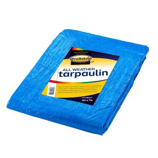 ProSolve 4 x 7m Blue All-Weather Tarpaulin - 80gsm