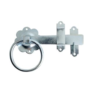 TIMCO 150mm Zinc-Plated Plain Ring Gate Latch