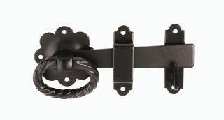 Ring Gate Latch Black Japanned 152mm 