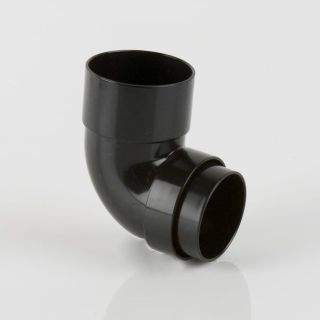 Round Rainwater 68mm 92.5deg Bend Black BM-BR208