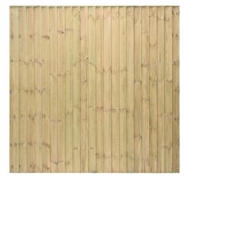Standard Featheredge Fence Panel Green 0.9m