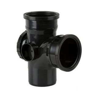 Black Soil Double-Socket Access Branch 110mm x 92.5° (BS447)