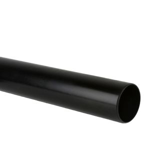 Brett Martin Push-Fit Soil Plain-Ended Pipe - Black 110mm x 4m (BS404)