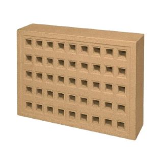 Square-Hole Buff Clay Airbrick 215 x 215mm