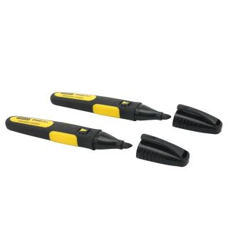 Stanley Black Chisel Tip Markers - Pack of 2