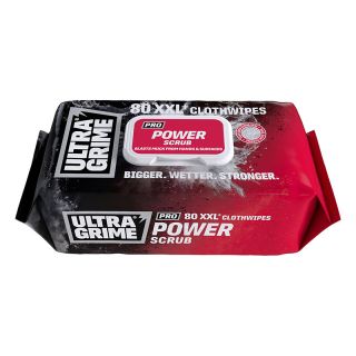 UltraGrime PRO Power Scrub XXL+ Cloth Wipes - Pack of 80