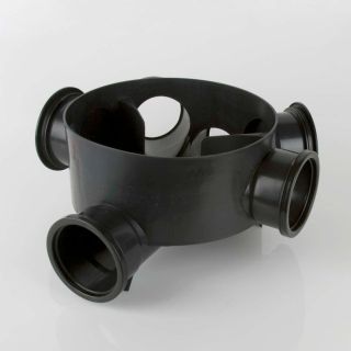 315mm Dia. Shallow Access Chamber Base 190mm Invert (Includes 2 Socket Plugs) B3150
