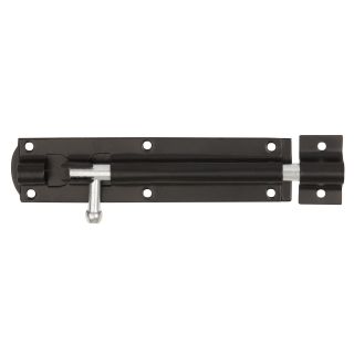 Straight Tower Bolt P/P Black Jappened 203mm 