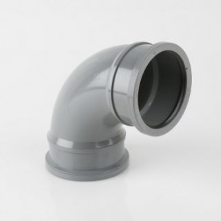 92.5deg Soil Bend Double Socket Grey 110mm BS480