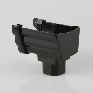 106mm Prostyle Right Hand Stop end Outlet Black BR856R