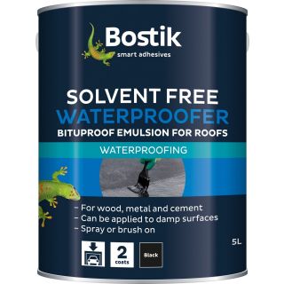 Bostik Bituproof Emulsion Solvent Free Waterproofer For Roofs 5 Litre 