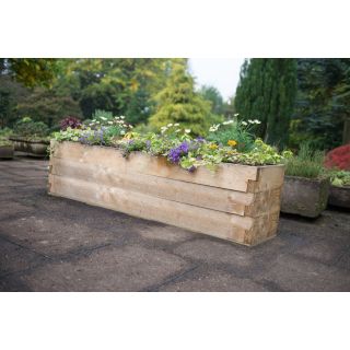 Forest Garden Caledonian Long Raised Bed - with Base - 45 x 180cm