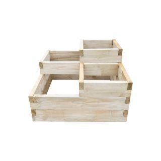 Forest Garden Caledonian Tiered Raised Bed - 90 x 90cm   