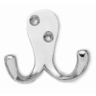 Double Wardrobe Hook Polished Chrome Plated