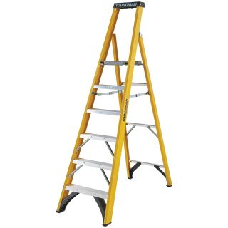 Fibreglass 6 tread Heavy Duty Trade Stepladder
