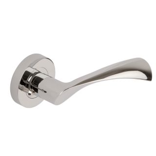 Flex Lever on Rose door set Poliished Chrome Plated