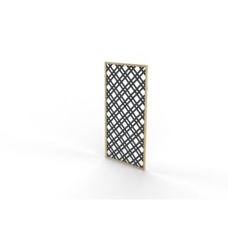 Forest Garden Grey Painted Lattice - 180 x 90cm (Home Delivery)