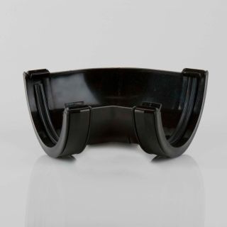 Half Round Rainwater Gutter Angle 135deg 112mm Black