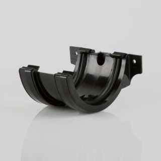 Half Round Rainwater Gutter 112mm Joint Union Bracket Black BM-BR44