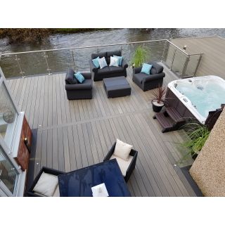 Ultrashield Naturale Antique Solid Scalloped 4.8m Grooved Edge Deckboard 23x138mm