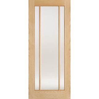 Lincoln Glazed 3L Pre-Finished Oak Door 610x1981mm