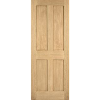 London 4P Unfinished Oak Door 610x1981mm