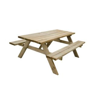 Forest Garden Rectangular Picnic Table - Large